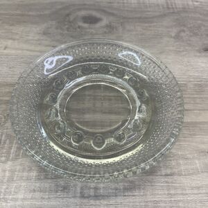 Anchor Hocking Clear Glass Round Diamond Point 5" Ashtray Tobacco Vtg Vintage